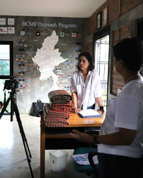 Filming in a field office